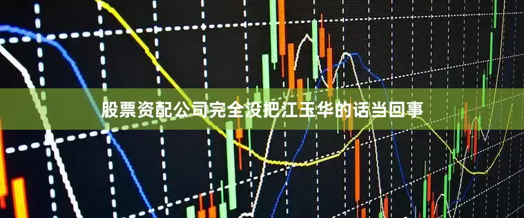 股票资配公司完全没把江玉华的话当回事