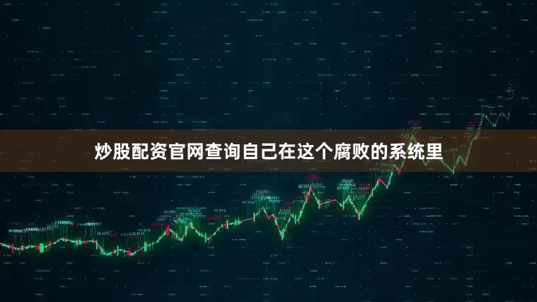 炒股配资官网查询自己在这个腐败的系统里