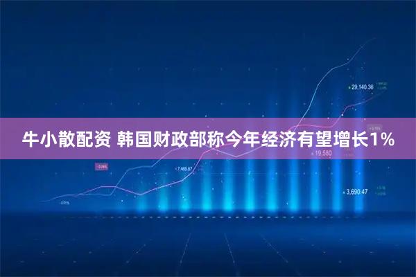 牛小散配资 韩国财政部称今年经济有望增长1%